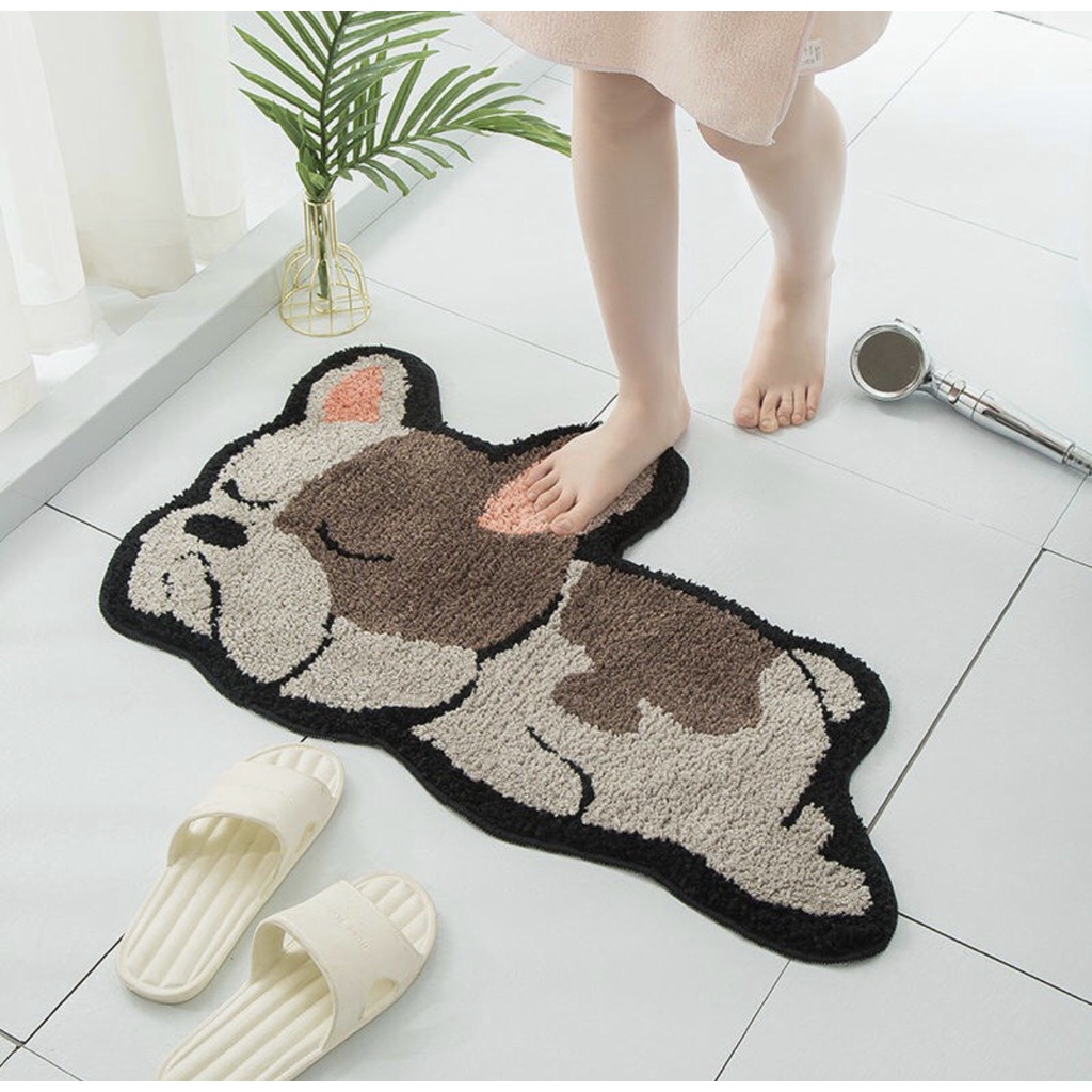 Thảm lau chân hình thú chống trơn trượt thấm nước loại dày 40*60cm
