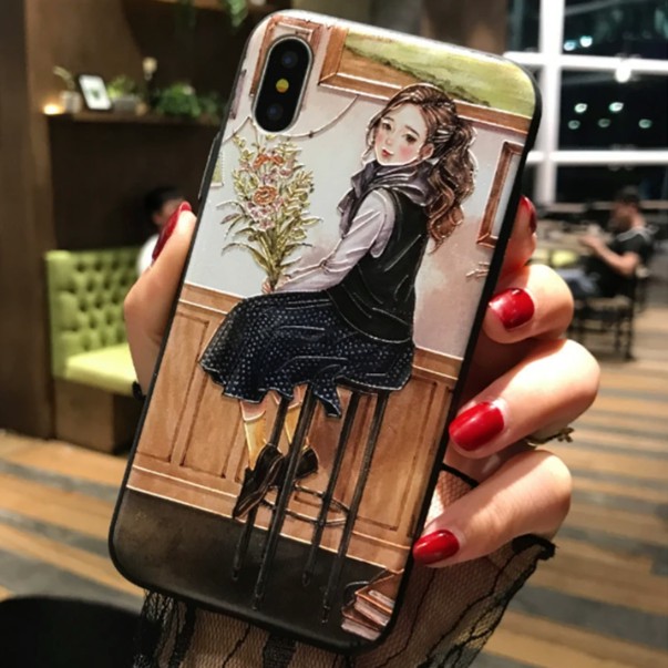 Ốp lưng iPhone cô gái trên tranh đủ phân loại 6/6s/7/8 Plus/X/XS Max/XR/11 Pro Max (a209) [f-j]