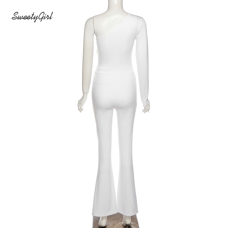 Áo liền quần Tay Dài Ống Loe Màu Trơn Thời Trang Dành Cho Nữ