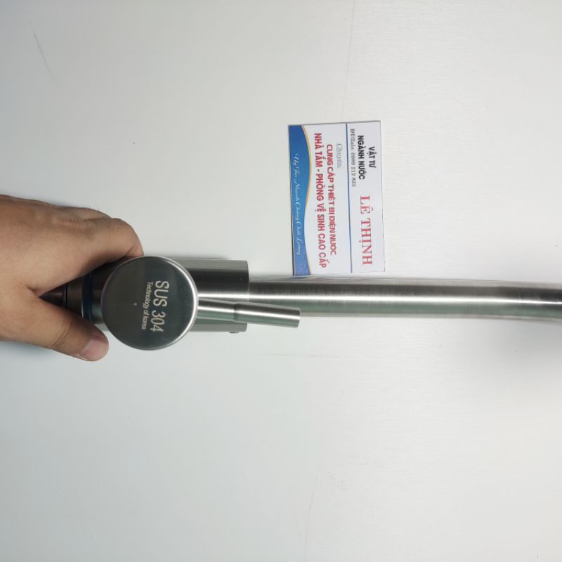 Vòi rửa bát nóng lạnh su304 kèm dây cấp