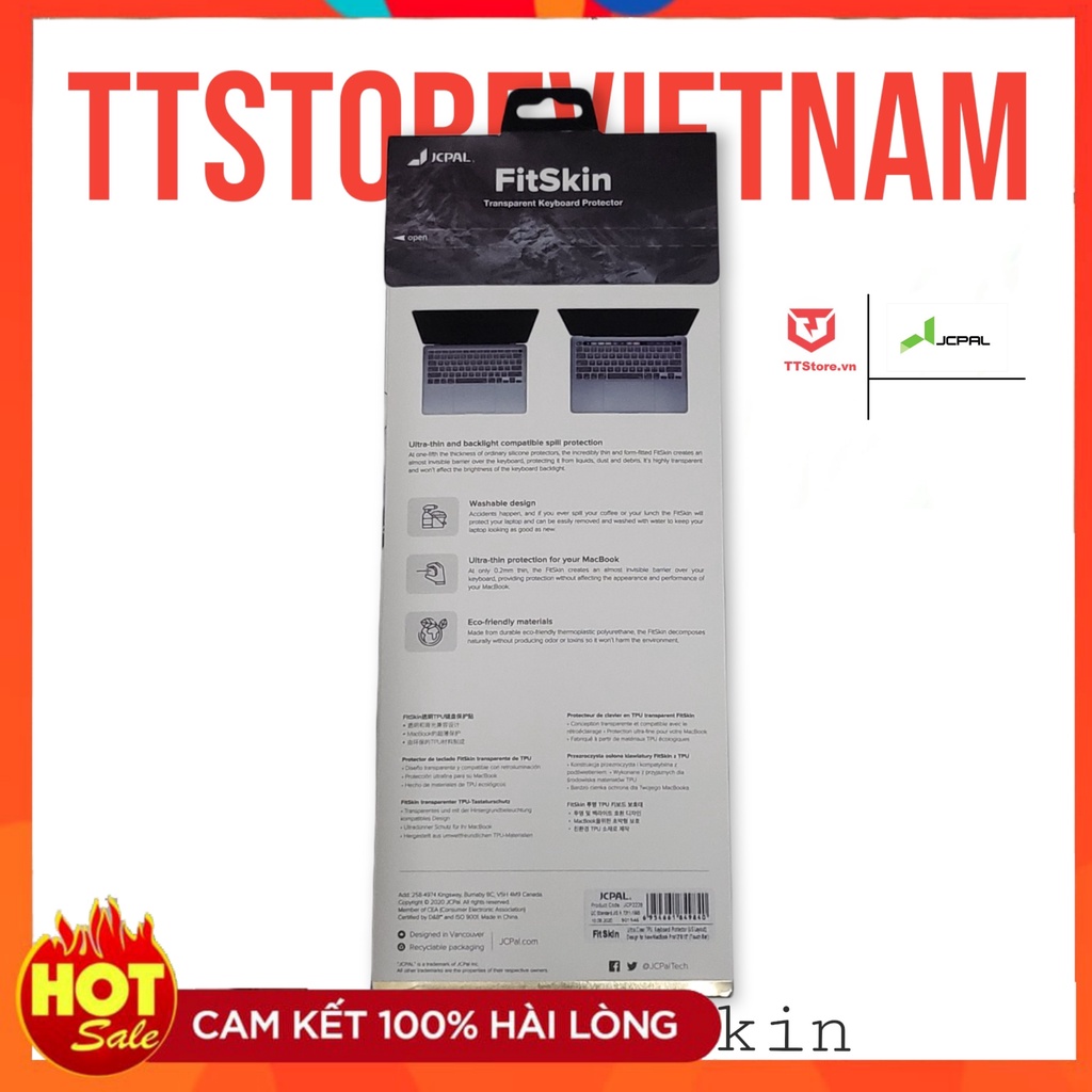 Phủ Phím Jcpal Cho Macbook Loại Mới ( Đủ Dòng )