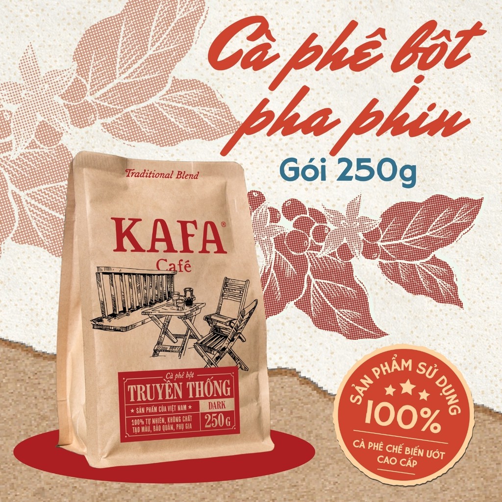 Cà phê bột truyền thống KAFA - Gói 250g