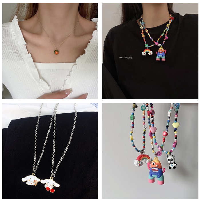 Vòng cổ Mặt Hoạt Hình Quái Vật Dễ Thương Dành Cho Nữ