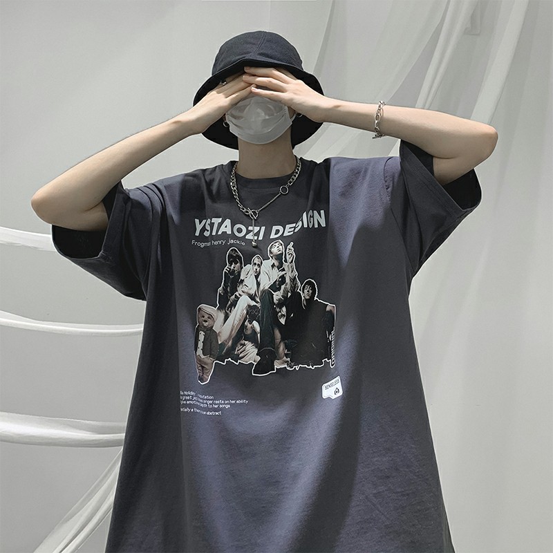 Áo thun tay lỡ nam nữ, áo phông unisex form rộng chất cotton mát mịn thấm hút mồ hôi in hình DESI | BigBuy360 - bigbuy360.vn