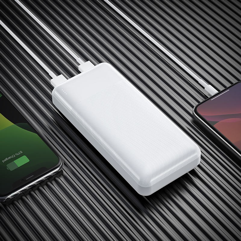 Pin sạc dự phòng Hoco J72A đèn báo pin, 2 cổng ra, tích điện 20000mAh - Chính hãng