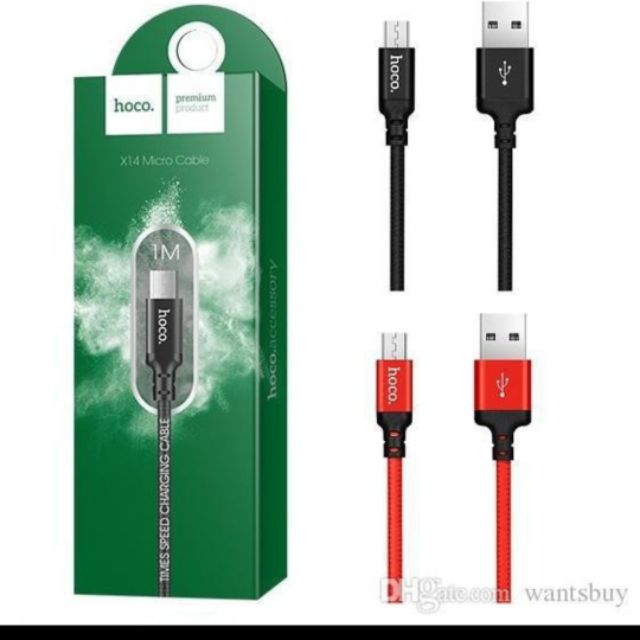 Cáp Sạc Samsung Dây Dù Hoco X14 Dài 2m Sạc SamSung Chính Hãng