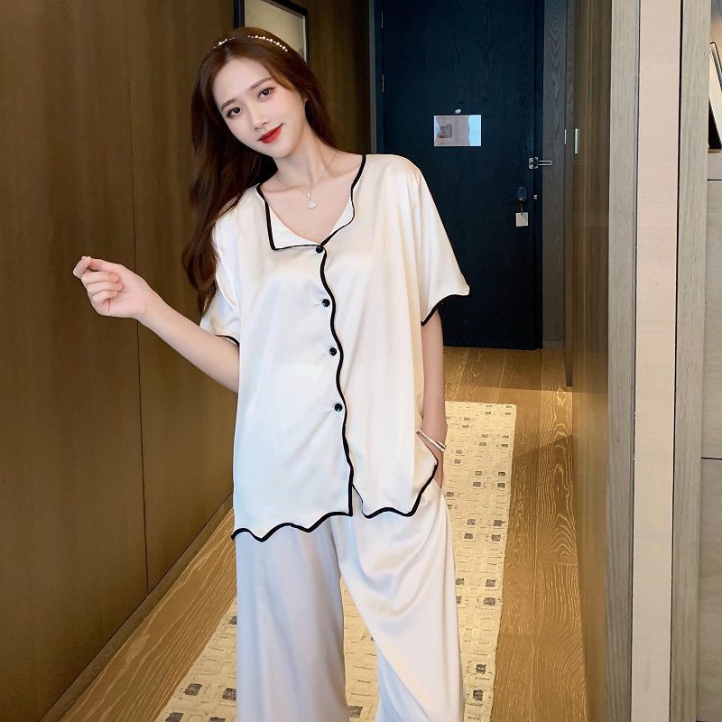 Set Đồ Ngủ Ngắn Vải Lụa Mát Mẻ Cho Nữ | BigBuy360 - bigbuy360.vn