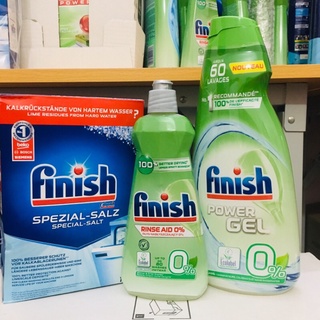 Gel rửa bát finish eco 900ml + nước làm bóng eco 400ml + muối 1,2kg