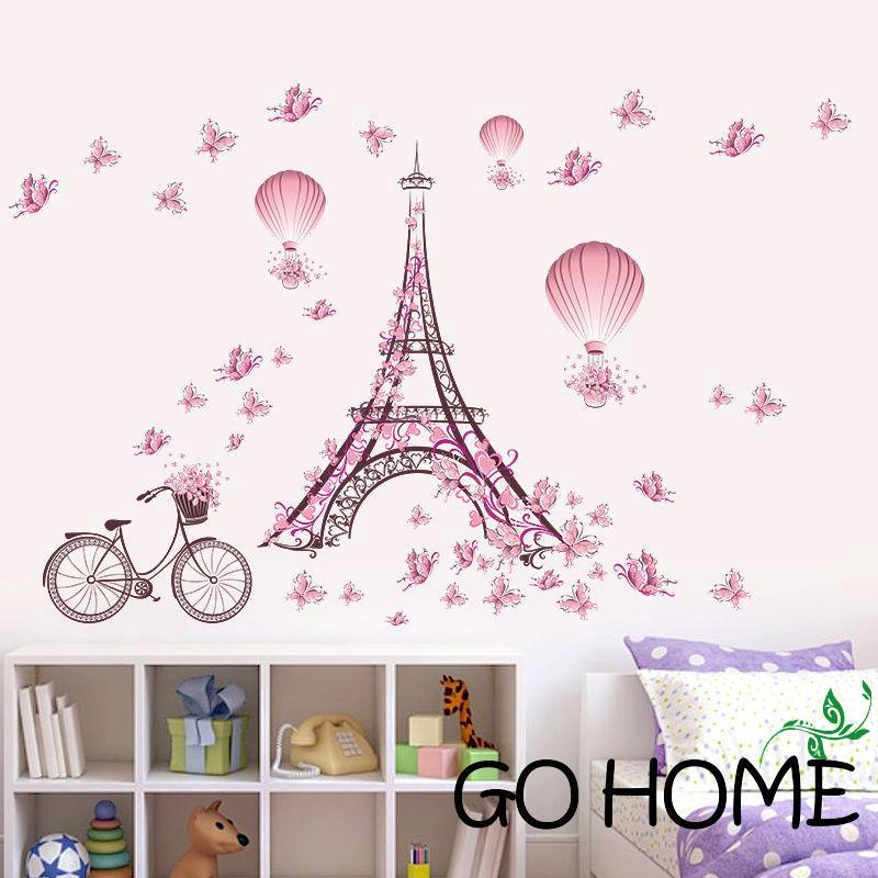 Decal dán tường hình tháp Eiffel sang trọng