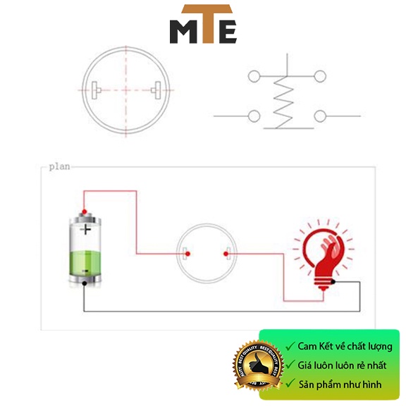 Nút nhấn giữ, nút nhấn nhả chống nước vỏ kim loại 8mm, 12mm, 16mm, 19mm, 22mm