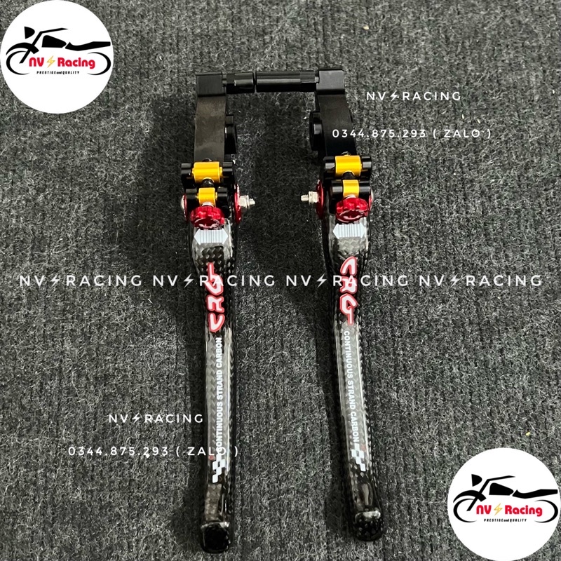 Bộ tay thắng SH 2 đĩa phũ carbon fiber xịn siêu bóng
