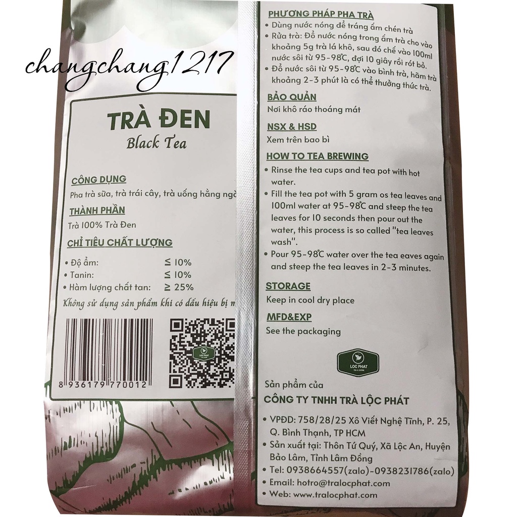 Trà Đen Pha Trà Sữa Lộc Phát Gói 1kg