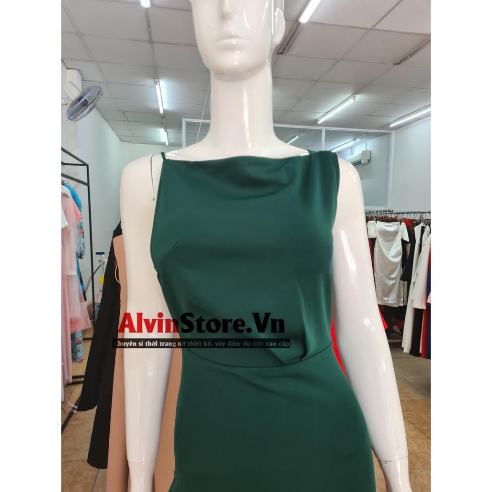 [Hình Thật - Shop Váy Đẹp] Đầm Dự Tiệc Ôm Body Thiết Kế Kín Cổ Hở Lưng Sexy Tôn Dáng Như Ngọc Trinh 👗