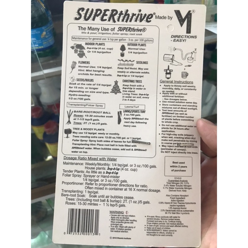 Superthrive kích thích sinh trưởng cho hoa Lan (chai 60ml)