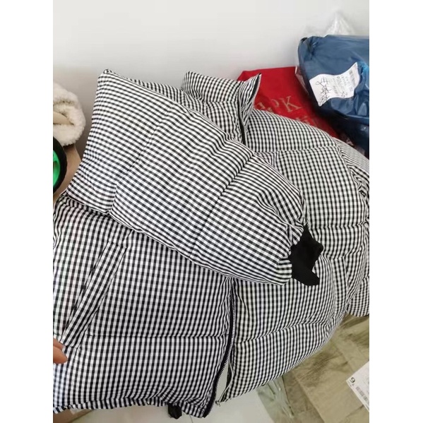 Áo Phao kẻ dáng béo siêu ấm