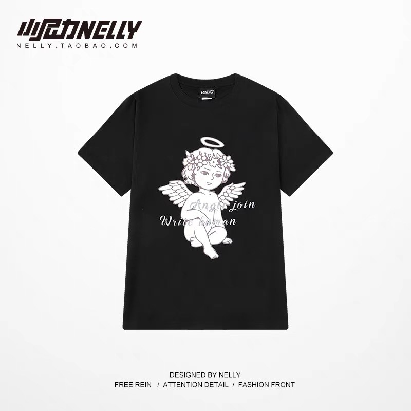Áo thun cotton ngắn tay Nelly Heybig TNL77