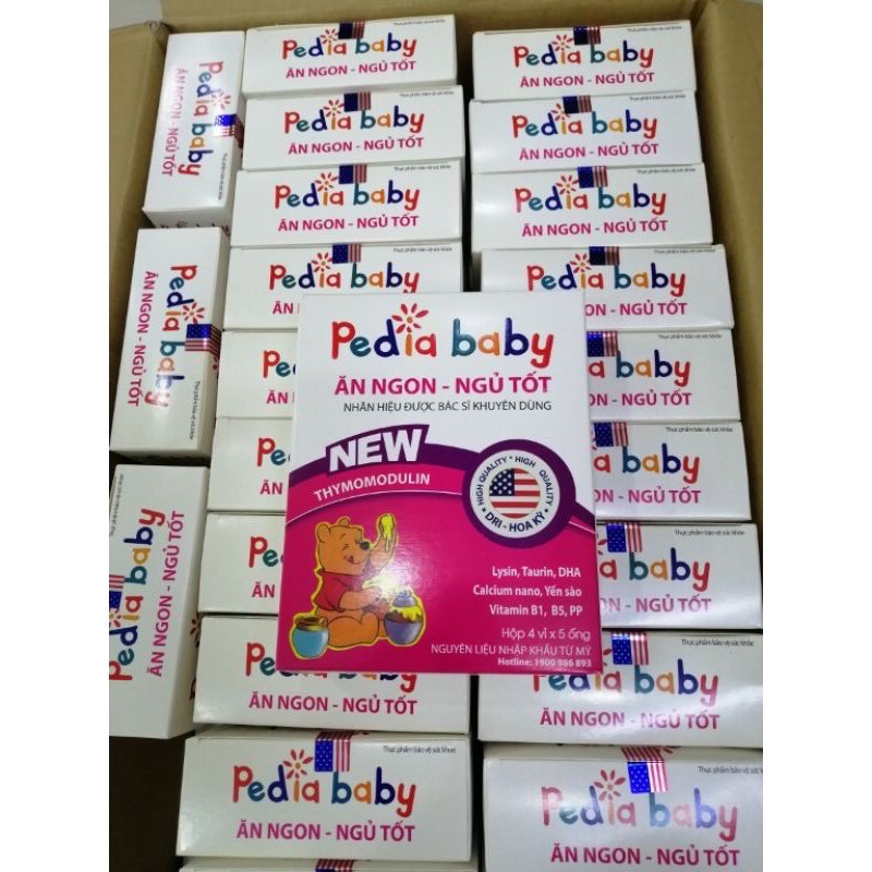 Siro Pediababy hỗ trợ tiêu hóa cho bé ăn ngon ngủ tốt - Hộp 20 ống