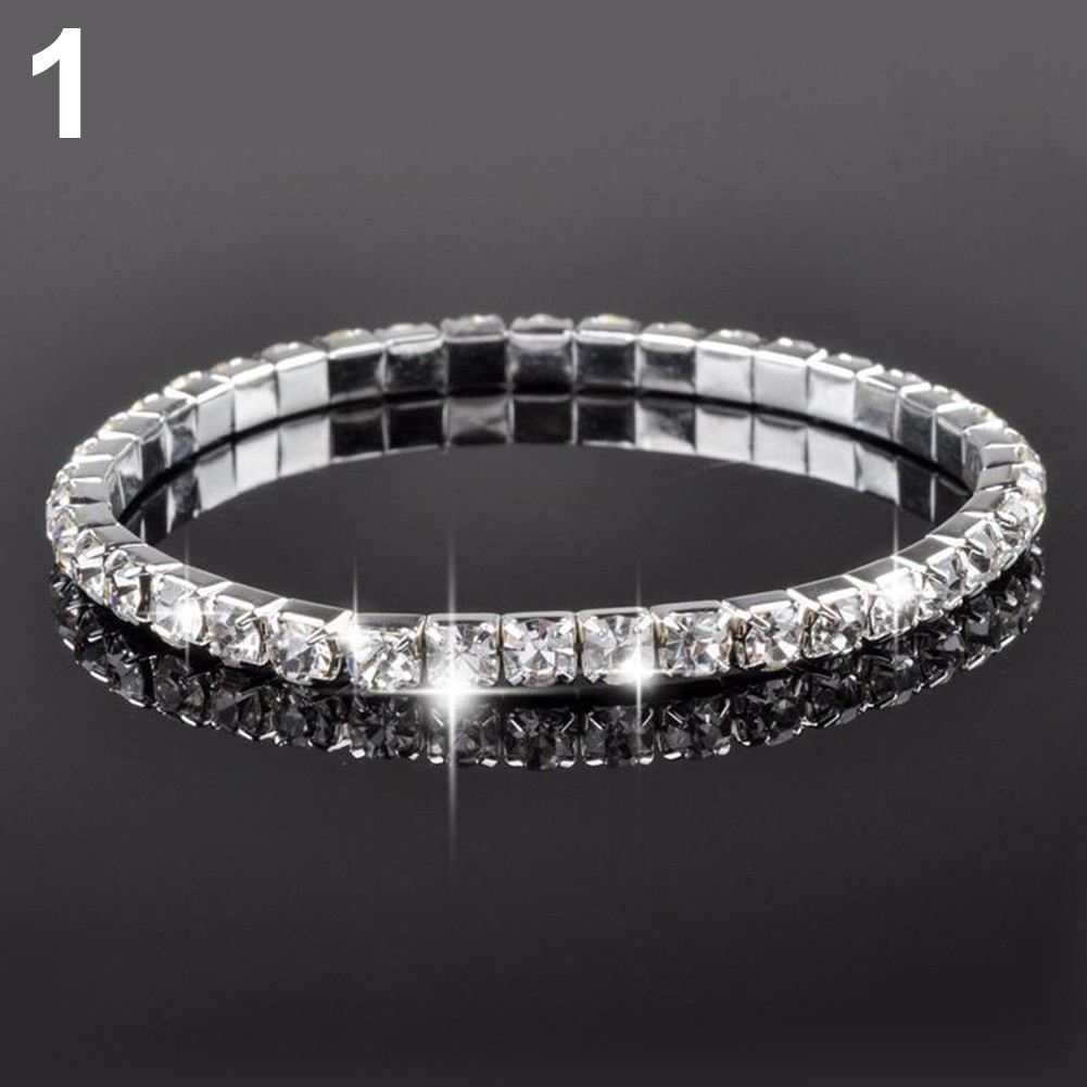 Vòng tay hợp kim đính đá nhiều lớp lấp lánh cho nữ | BigBuy360 - bigbuy360.vn