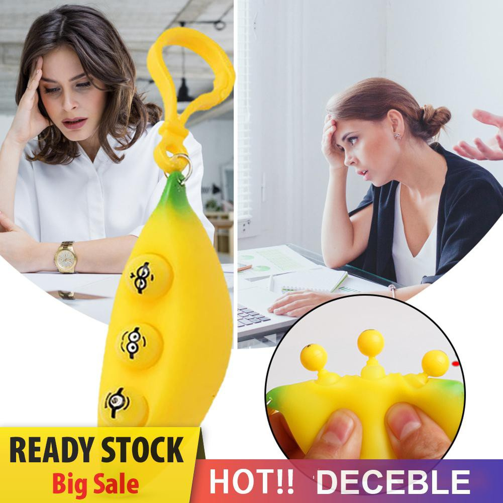 Pop It Fidget Đồ chơi Bananas Squeeze Sensory Fidget Autism Relief Stress Car Keychain Kids Đồ chơis