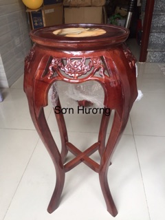 [HCM] Ghế đôn kiệu mặt đôn 30 cm kết hợp giữa gỗ và đá, chân nguyên, thích hợp kê tượng, chậu hoa và các vật dụng