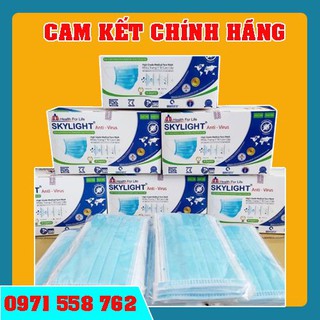 Khẩu Trang Y Tế 4 Lớp Kháng Khuẩn - 1 hộp 50 cái - Skylight - Chính Hãng