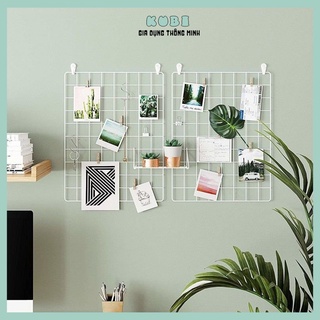 Tấm Lưới Trang Trí Treo Tường,Tấm Lưới Thép Lắp Ghép Cao Cấp ( Tặng đinh 3 chân)