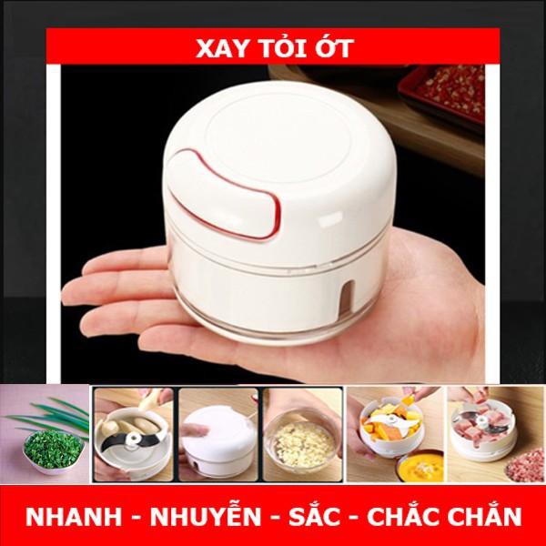 Dụng Cụ Xay Tỏi Ớt Mini Cầm Tay - Máy Xay Hành Tỏi Ớt, Thịt Cá... Kéo Dây Bằng Tay Dễ Dàng, Nhanh Chóng, Tiện Dụng