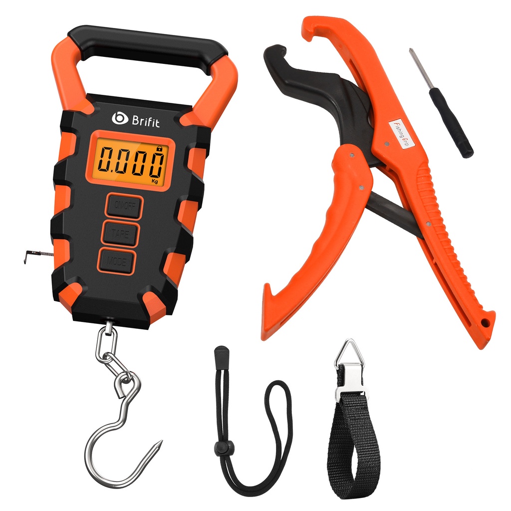 Cân Hành Lý Kỹ Thuật Số Độ Chính Xác Cao 50kg / 110lb ORIA Có Thước Đo Và Kẹp Cá Cho Câu / Du Lịch / Express