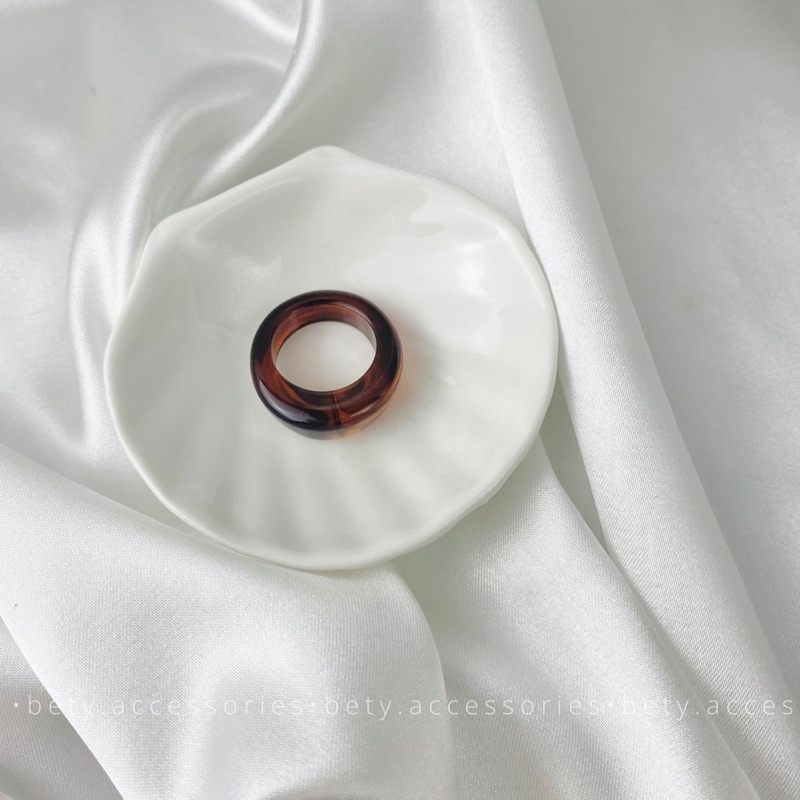 [Bigsize] Nhẫn nhựa resin freesize phong cách hàn quốc (Màu ngẫu nhiên)