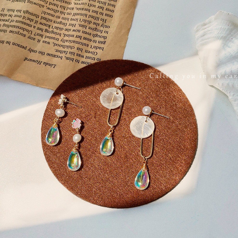 Bông tai giọt nước xinh xắn mạ bạc 925 Mayconner