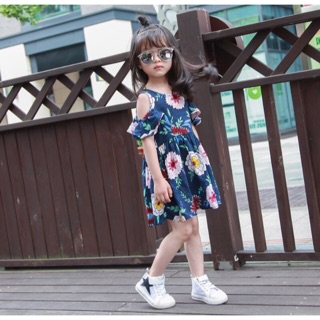 Váy thô hoa bé gái v22