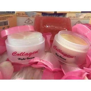 SET Kem collagen Plus vit E Ngày và Đêm (Tặng kèm xà phòng)