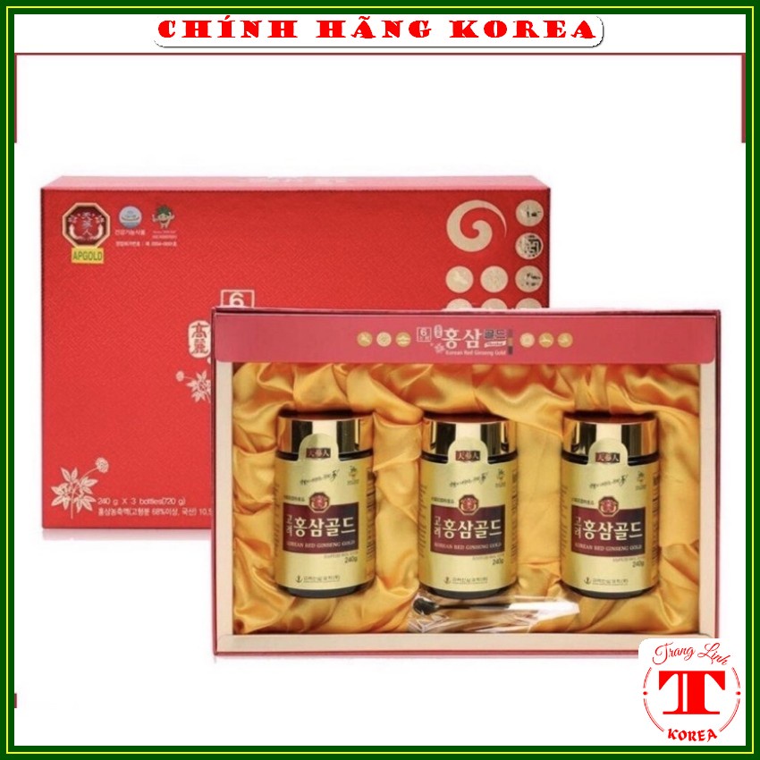 Cao hồng sâm Bio hàn quốc, hộp 3 lọ - Cao sâm hàn quốc cao cấp - Tăng đề kháng, sức khỏe, phòng ung thư - tranglinh
