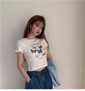 Áo CropTop Lụa Bướm bướm💯