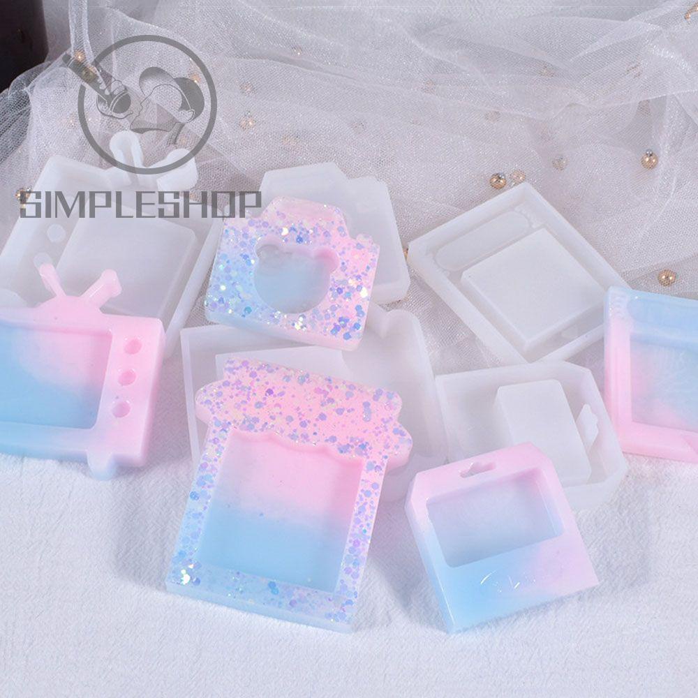 Khuôn silicon đúc nhựa resin epoxy tự làm máy lắc cát lún thủ công vui nhộn nhiều hình dạng TV/camera cho đám cưới