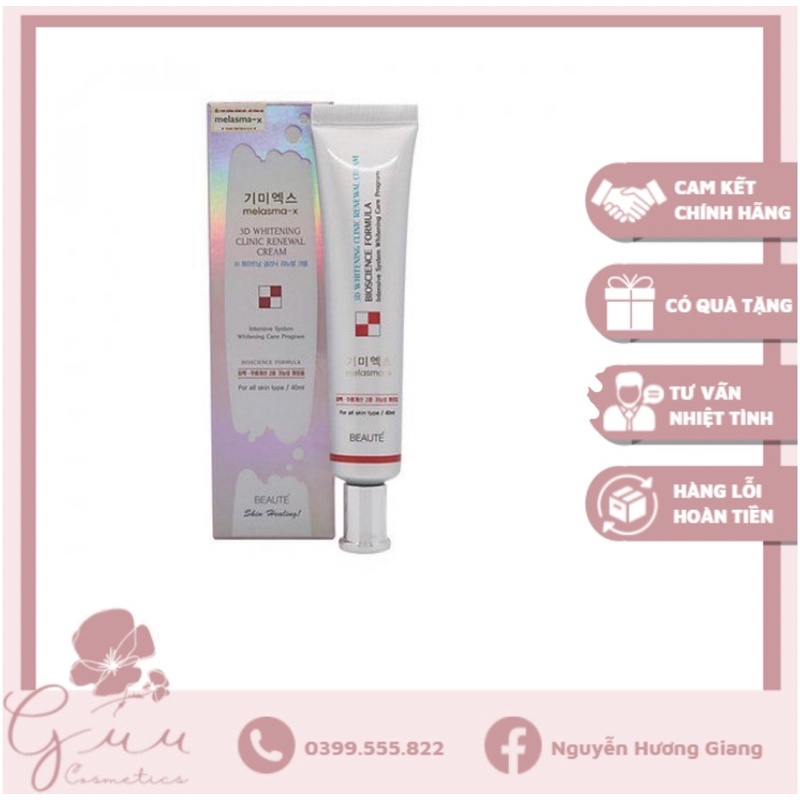 Kem mờ thâm, nám Melasma-x 3D White Clinic Cream Hàn Quốc