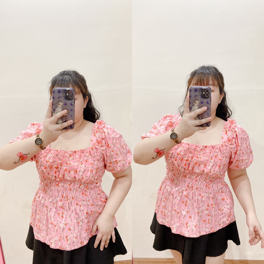 ÁO NHÚN EO VAI BÈO CỔ VUÔNG 50-80kg Hình Thật