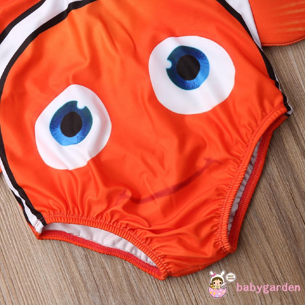 Bộ Đồ Bơi 2 Mảnh Hình Cá Vàng + Mũ Bơi Độc Đáo Dành Cho Bé