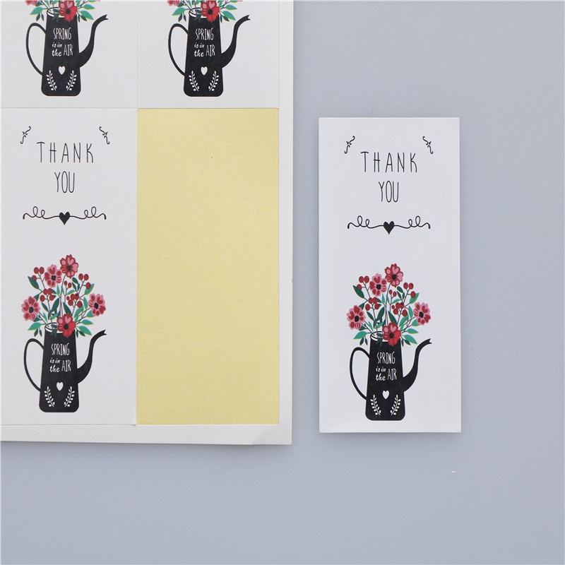 Bộ 60 Miếng Dán In Chữ Thank You Dùng Làm Quà Tặng