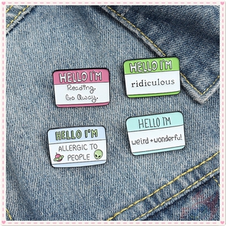 ★ Ins：Interesting Dialog Box  - Humor label Hello I'm Memo Series 02 Brooches ★ 1Pc Healing English Words Fashion Doodle Enamel Pins Backpack Button Badge Brooch