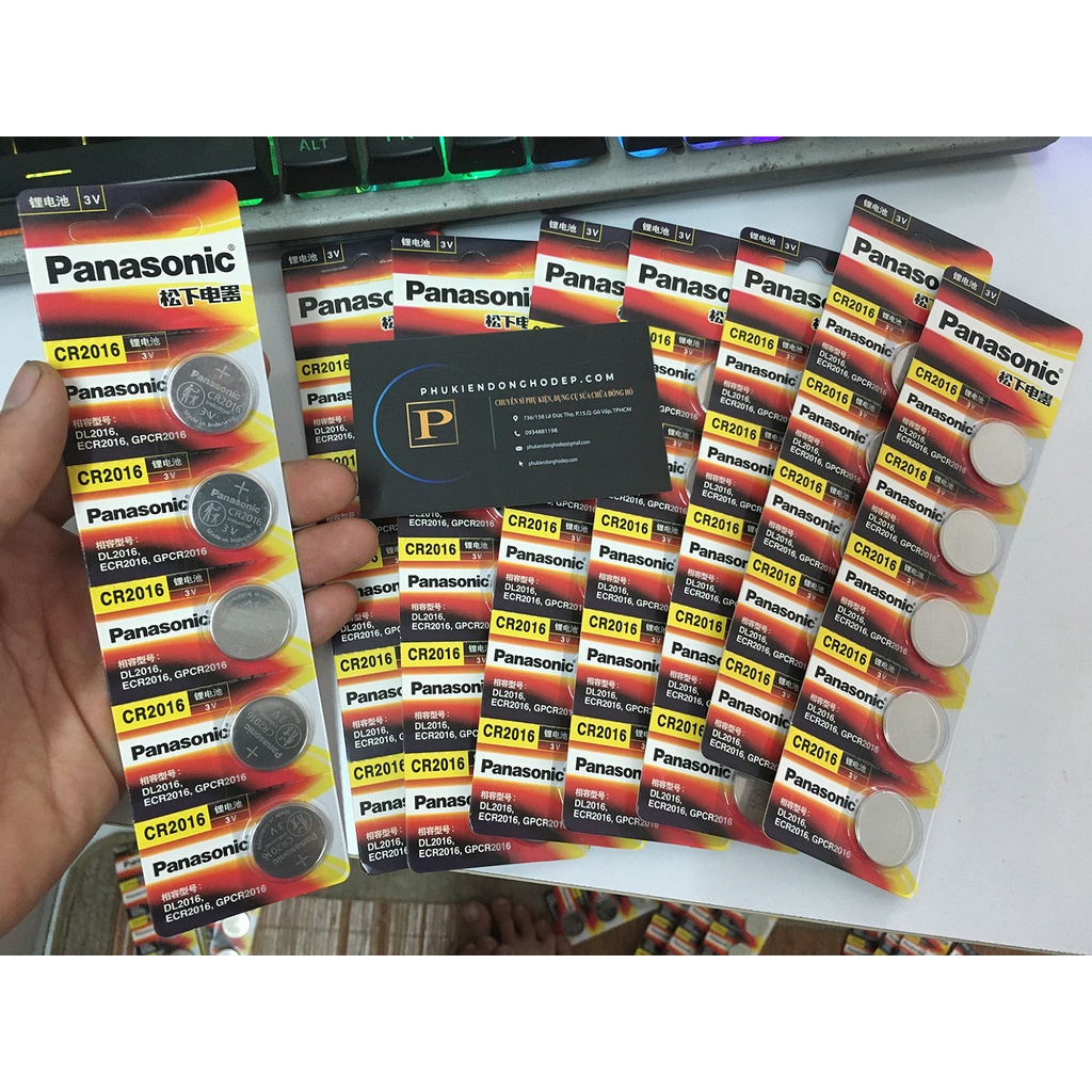 [Vỉ 5 Viên] Pin CR2016 Panasonic Pin 3V Lithium Made in Indonesia