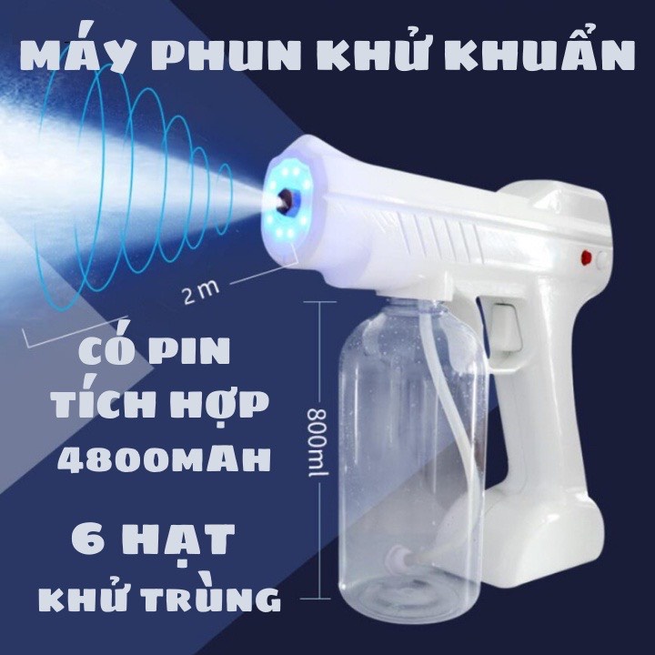 {Loại 8 Led ]Máy Xịt Khử Khuẩn Cầm Tay Chống Dịch Siêu Tiện Lợi Bảo