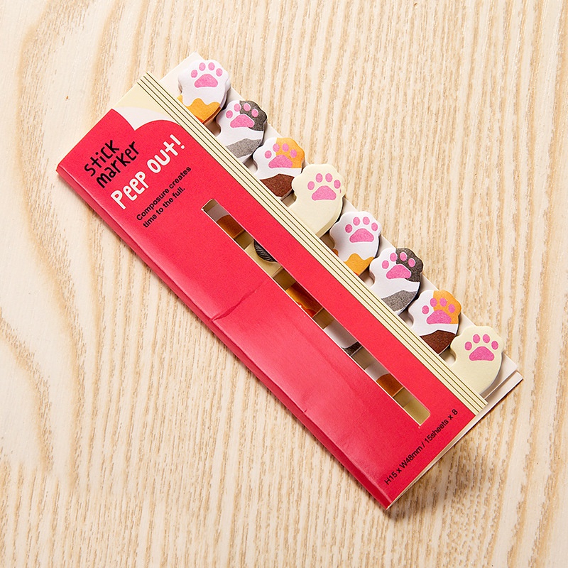Xấp giấy post it ghi chú sách vở hình động vật sáng tạo dễ thương Nhật Hàn
