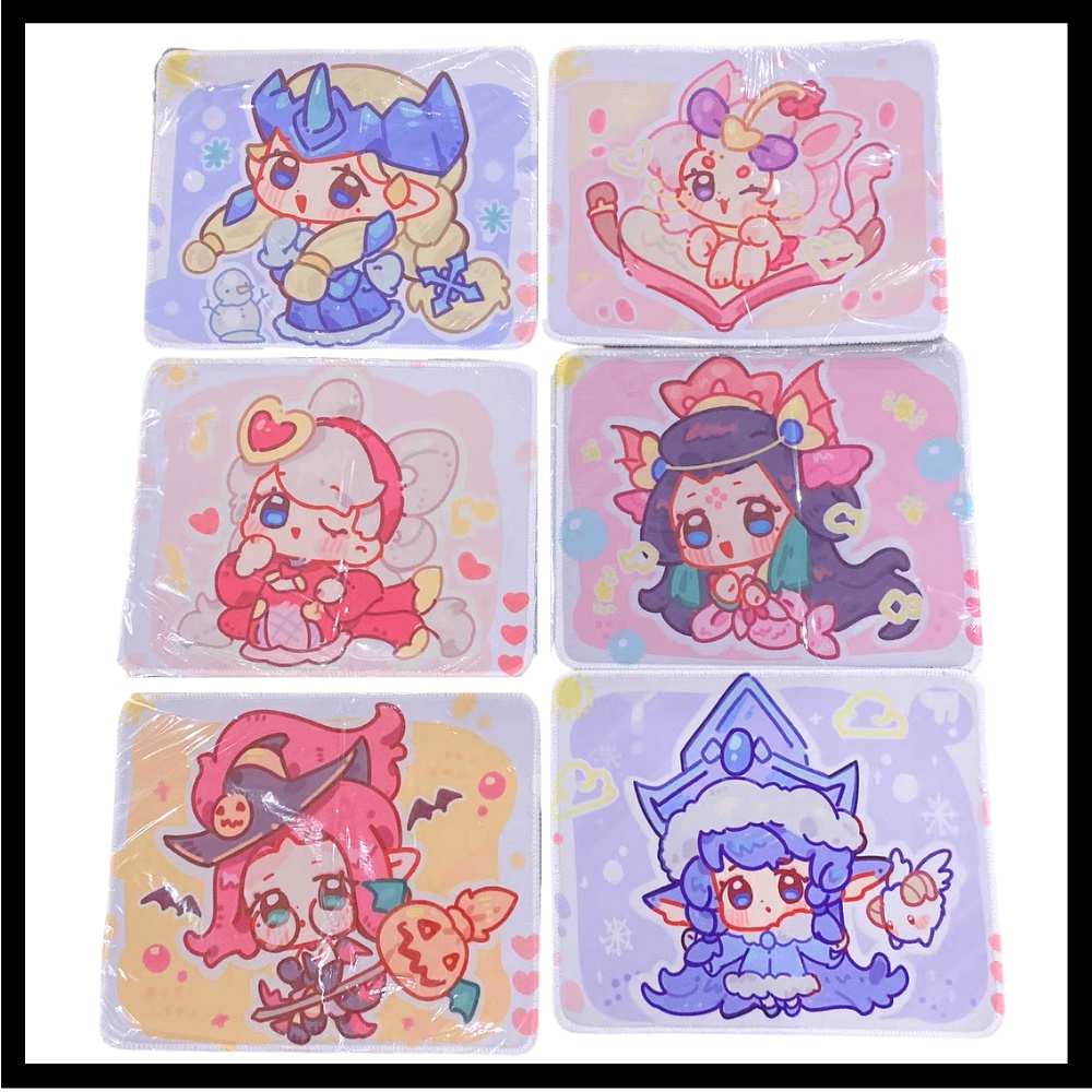 Bàn di chuột LoL - Pad chuột các tướng nữ hỗ trợ đáng yêu trong LMHT - Soraka Yuumi Sona Nami Janna Lulu