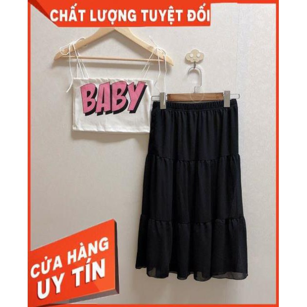 🌈FREESHIP🌈 Chân váy vôn chữ A dáng dài qua gối mẫu mới nhất