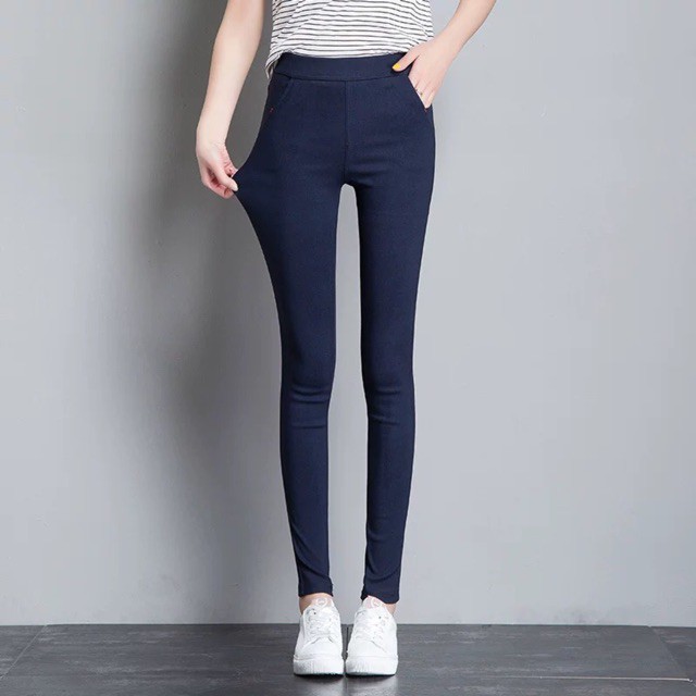 Quần legging giả bò cạp cao ôm dáng siêu đẹp - Hàng loại 1