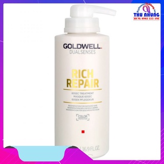 MẶT NẠ Ủ TÓC 60S GOLDWELL DUALSENSES RICH REPAIR RESTORING SIÊU PHỤC HỒI TÓC HƯ TỔN NEW (500ml)