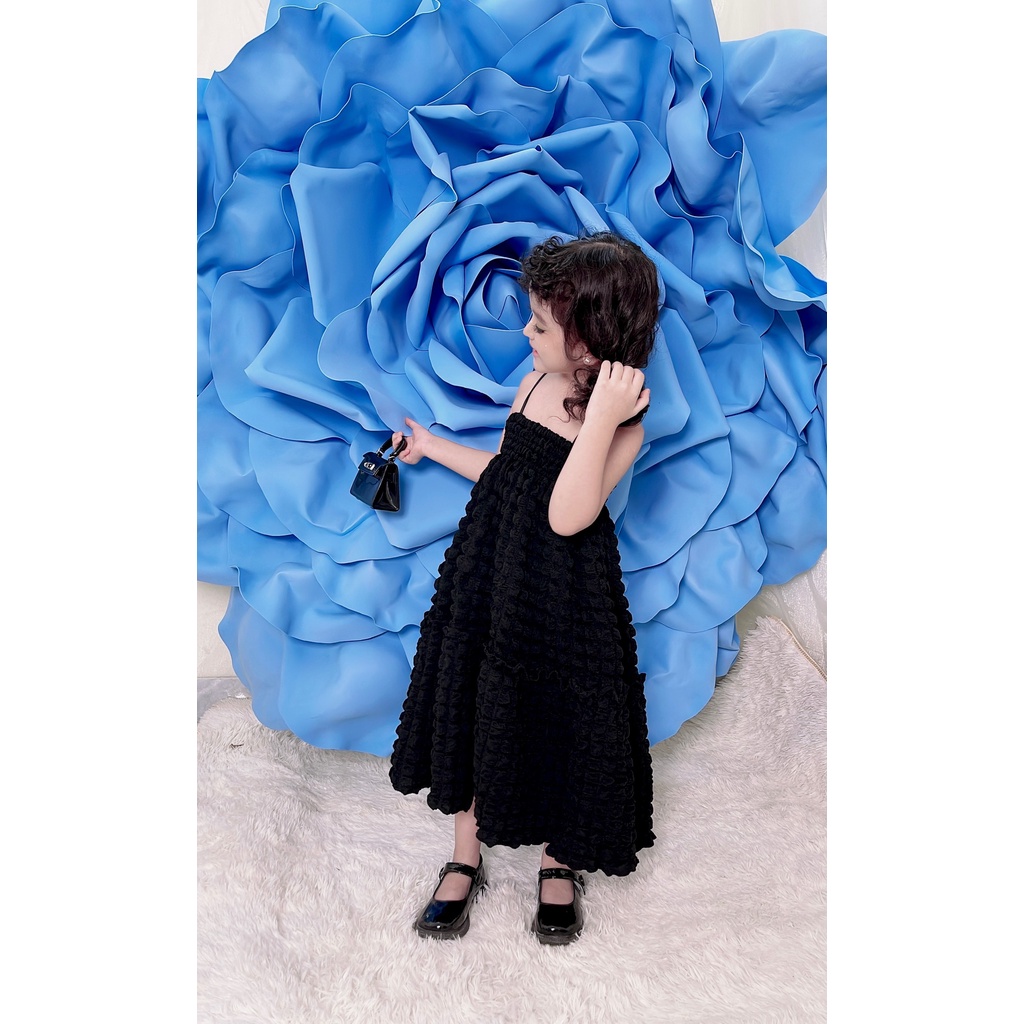 Đầm cho bé bông gòn đen HOMI BABY HOUSE váy cho bé gái đi chơi dạo phố