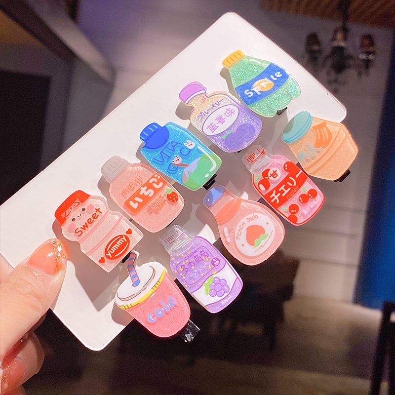 Kẹp tóc chai nước giải khát nhiều màu