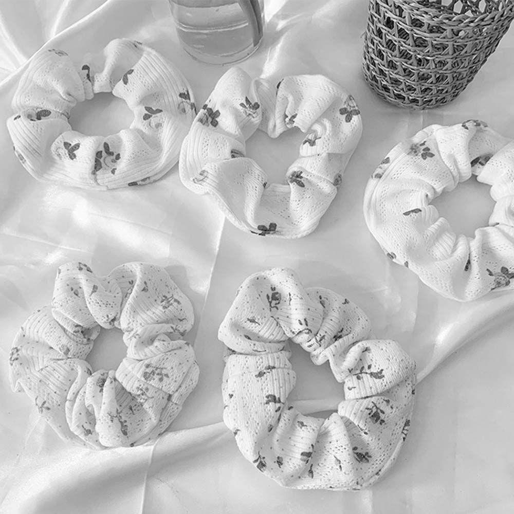 Dây Buộc Tóc Scrunchies In Họa Tiết Hoa Phong Cách Boho Cho Nữ